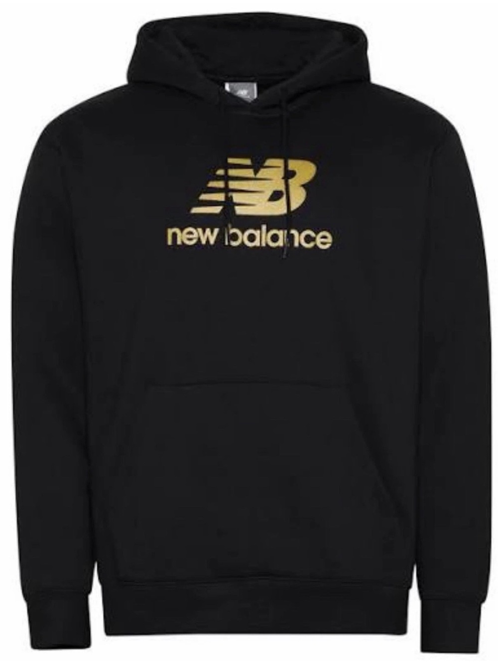 New Balance Black Hoodie with Gold Logo Print